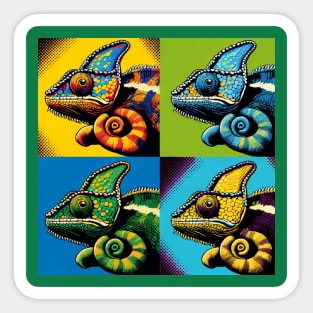 Veiled Chameleon Pop Art - Exotic Reptile Sticker